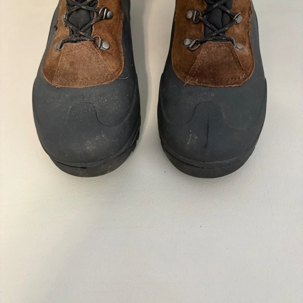 Ozark Trail Mens Brown Leather Rubber Winter Snow Boots MNOT4390502 Size 11